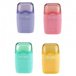 Ascutitoare Strigo Pastel doua dimensiuni cu guma de sters SSC145 Ascutitoare Strigo Pastel doua dimensiuni cu guma de sters SSC145
