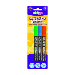 Blister Strigo Marker Creta Lichida, varf rotund, mix culori SSC211X3 BL