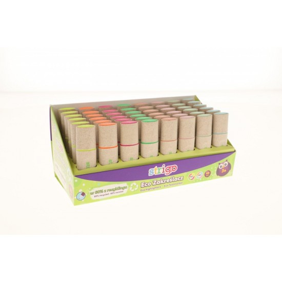 Evidentiator Strigo Hi-Text in cutie ecologica, display mix 48 culori SSC218 Evidentiator Strigo Hi-Text in cutie ecologica, display mix 48 culori SSC218