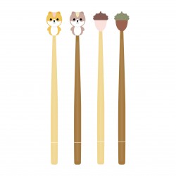 Pix din silicon cu gel Strigo Veverite, mina 0.5 mm albastra,  SSC232