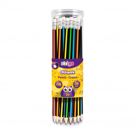 Creioane Strigo HB cu guma de sters, SSC279