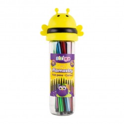 Carioci lavabile 12 culori, Strigo cutie Albinuta SSC289