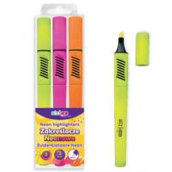 Evidentiatoare Strigo triunghiulare, neon, 3 culori, 3mm, varf tesit SSC350 Evidentiatoare Strigo triunghiulare, neon, 3 culori, 3mm, varf tesit SSC350