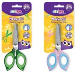 Foarfeca scolara Strigo, varf rotunjit, otel inoxidabil, grip cauciucat, verde/roz, SSC372/373 D12 Foarfeca scolara Strigo, varf rotunjit, otel inoxidabil, grip cauciucat, verde/roz, SSC372/373 D12