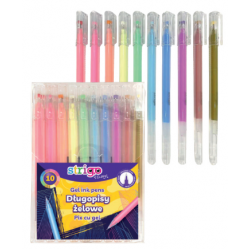 Pixuri cu gel triungiulare  Strigo, 10 culori, 0.6mm SSC381 Pixuri cu gel triungiulare  Strigo, 10 culori, 0.6mm SSC381