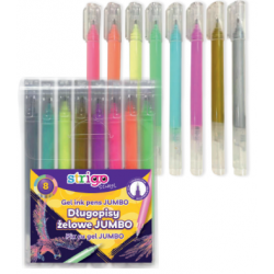 Pixuri cu gel Strigo Jumbo, 8 culori neon+metalice, 0.8mm SSC382 Pixuri cu gel Strigo Jumbo, 8 culori neon+metalice, 0.8mm SSC382