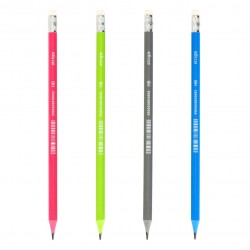 Creioane Strigo plastic, cu guma de sters, HB, SSC383