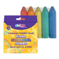 Cretă Strigo colorată, Jumbo 5 culori SSC411 Cretă Strigo colorată, Jumbo 5 culori SSC411