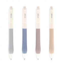 Pix cu gel Strigo, Silent Click, cerneala albastra, 0.7 mm, grip ultra soft SSC438