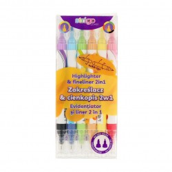Evidentiator si liner Strigo 2 in 1, 12 culori, SSC443 Evidentiator si liner Strigo 2 in 1, 12 culori, SSC443