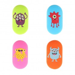 Guma de sters Strigo Ovala cu print 4 modele Monster SSC444 Guma de sters Strigo Ovala cu print 4 modele Monster SSC444