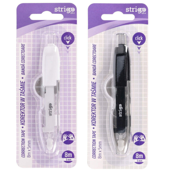 Banda corectoare Strigo Pix cu mecanism, 5mm x 8m, SSC446/447 D12 Banda corectoare Strigo Pix cu mecanism, 5mm x 8m, SSC446/447 D12