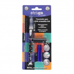 Stilou Strigo cerneala cu stergere + 2 rezerve + dispozitiv curatare, in blister, Pixel SSC470 Stilou Strigo cerneala cu stergere + 2 rezerve + dispozitiv curatare, in blister, Pixel SSC470