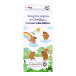 Creioane colorate Strigo, 12 culori, Seria Capybara SSC500 Creioane colorate Strigo, 12 culori, Seria Capybara SSC500