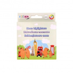 Set 4 textmarkere Neon Strigo, Seria Capybara SSC504 Set 4 textmarkere Neon Strigo, Seria Capybara SSC504