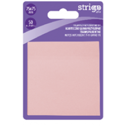 Notite Adezive Strigo 75x75mm roz pastel 50 file SSN026