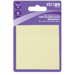 Notite Adezive Strigo 75x75mm galben 50 file SSN029
