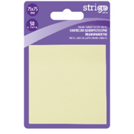 Notite Adezive Strigo 75x75mm galben 50 file SSN029