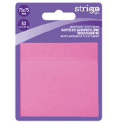 Notite Adezive Strigo 75x75mm roz neon 50 file SSN030