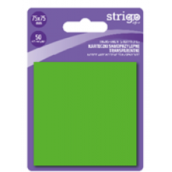 Notite Adezive Strigo 75x75mm verde neon 50 file SSN033