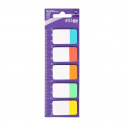 Etichete Indexare Strigo cu riglă 5x20 file, culori Neon, 45x20mm SSN039 Etichete Indexare Strigo cu riglă 5x20 file, culori Neon, 45x20mm SSN039