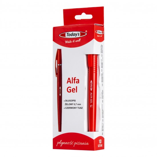 Pix TODAYS ALFA ROLLER GEL, rosu, 0.7 mm 79224 Pix TODAYS ALFA ROLLER GEL, rosu, 0.7 mm 79224