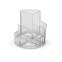 Suport pentru accesorii birou Maul, 6 compartimente, plastic, transparent Suport pentru accesorii birou Maul, 6 compartimente, plastic, transparent