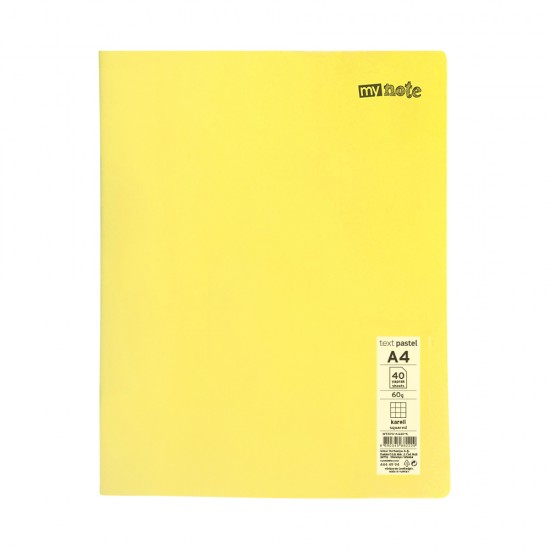 Caiet capsat Mynote, format A4, 40 file offset 60 g/mp, liniatura matematica, coperta PP pastel, mix de 8 culori Caiet capsat Mynote, format A4, 40 file offset 60 g/mp, liniatura matematica, coperta PP pastel, mix de 8 culori
