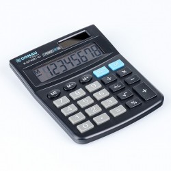 Calculator de birou Donau Tech, 130 x 104 x 19 mm, 8 digiti, negru Calculator de birou Donau Tech, 130 x 104 x 19 mm, 8 digiti, negru