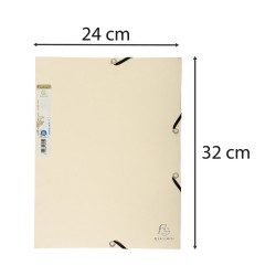 Dosar plic Exacompta Aquarel, A4, carton reciclat, inchidere elastic, crem Dosar plic Exacompta Aquarel, A4, carton reciclat, inchidere elastic, crem