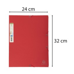Dosar plic Exacompta Aquarel, A4, carton reciclat, inchidere elastic, rosu Dosar plic Exacompta Aquarel, A4, carton reciclat, inchidere elastic, rosu