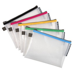 Mapa protectie, inchidere fermoar, A5, transparent Mapa protectie, inchidere fermoar, A5, transparent