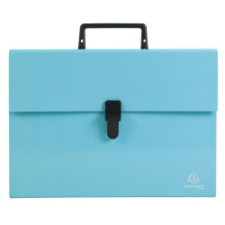 Mapa tip proiect cu maner Exacompta Aquarel, carton, A4, 18 compartimente, albastru Mapa tip proiect cu maner Exacompta Aquarel, carton, A4, 18 compartimente, albastru