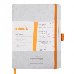 Meeting Book A5+ Rhodiarama, 80 file, argintiu Meeting Book A5+ Rhodiarama, 80 file, argintiu