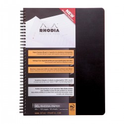 MeetingBook cu spira A4+ Rhodiactive, 80 file, negru MeetingBook cu spira A4+ Rhodiactive, 80 file, negru