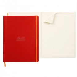 Notebook  A4+ Rhodiarama, 80 file, ivory dictando, rosu Notebook  A4+ Rhodiarama, 80 file, ivory dictando, rosu