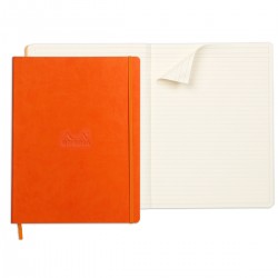 Notebook  A4+ Rhodiarama, 80 file, ivory dictando, tangerine Notebook  A4+ Rhodiarama, 80 file, ivory dictando, tangerine