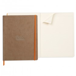 Notebook  A4+ Rhodiarama, 80 file, ivory dictando, taupe Notebook  A4+ Rhodiarama, 80 file, ivory dictando, taupe