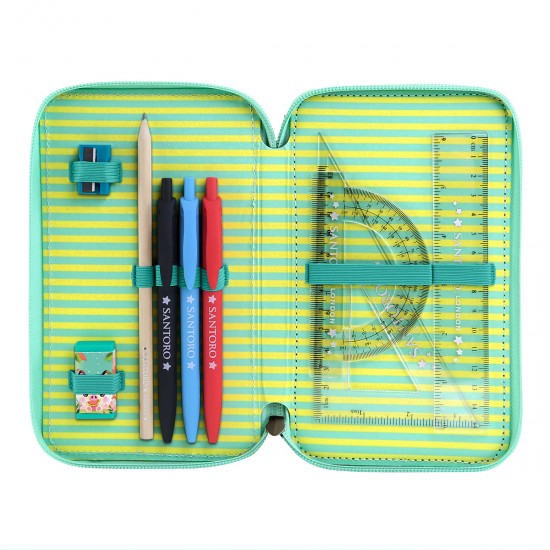 Penar Bangoberry Piggy Panda, 3 compartimente, echipat Penar Bangoberry Piggy Panda, 3 compartimente, echipat