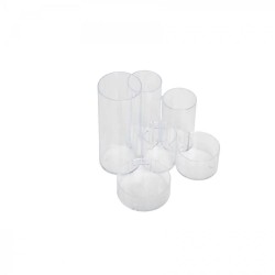 Suport instrumente de scris Maul, 6 compartimente, transparent Suport instrumente de scris Maul, 6 compartimente, transparent