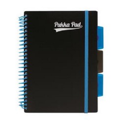 Caiet A4 cu spira Pukka Pads Jotta Recycled, dictando, 200 pagin, negru, perforatii, albastru Caiet A4 cu spira Pukka Pads Jotta Recycled, dictando, 200 pagin, negru, perforatii, albastru