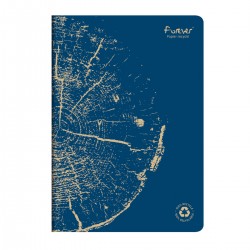 Caiet capsat A4 Forever Clairefontaine, 48 file, dictando hartie reciclata, albastru cobalt Caiet capsat A4 Forever Clairefontaine, 48 file, dictando hartie reciclata, albastru cobalt