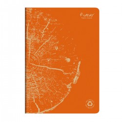 Caiet capsat A4 Forever Clairefontainem, 48 file, dictando hartie reciclata, portocaliu Caiet capsat A4 Forever Clairefontainem, 48 file, dictando hartie reciclata, portocaliu