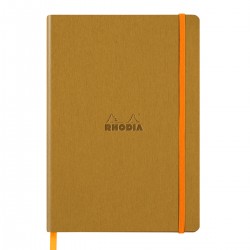 Notebook A5 Rhodiarama, 80 file, ivory, dictando, auriu Notebook A5 Rhodiarama, 80 file, ivory, dictando, auriu