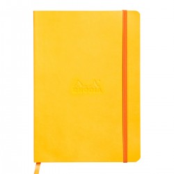 Notebook A5 Rhodiarama, 80 file, ivory, dictando, galben Notebook A5 Rhodiarama, 80 file, ivory, dictando, galben