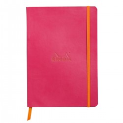 Notebook A5 Rhodiarama, 80 file, ivory, dictando, roze Notebook A5 Rhodiarama, 80 file, ivory, dictando, roze