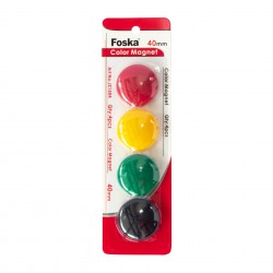 Set 4 magneti pentru tabla Office1, 40 mm, diverse culori Set 4 magneti pentru tabla Office1, 40 mm, diverse culori