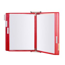 Kit complet Tarifold, din otel, pentru perete, A4, 10 display-uri, rosu Kit complet Tarifold, din otel, pentru perete, A4, 10 display-uri, rosu