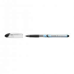 Pix cu gel Schneider Slider M, corp transparent, varf 0.4 mm, negru