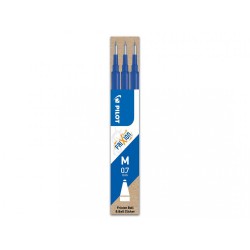 Rezerva roller cu gel Pilot Frixion Ball, 0.7 mm, albastru, 3 bucati/set Rezerva roller cu gel Pilot Frixion Ball, 0.7 mm, albastru, 3 bucati/set